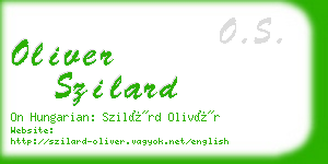 oliver szilard business card